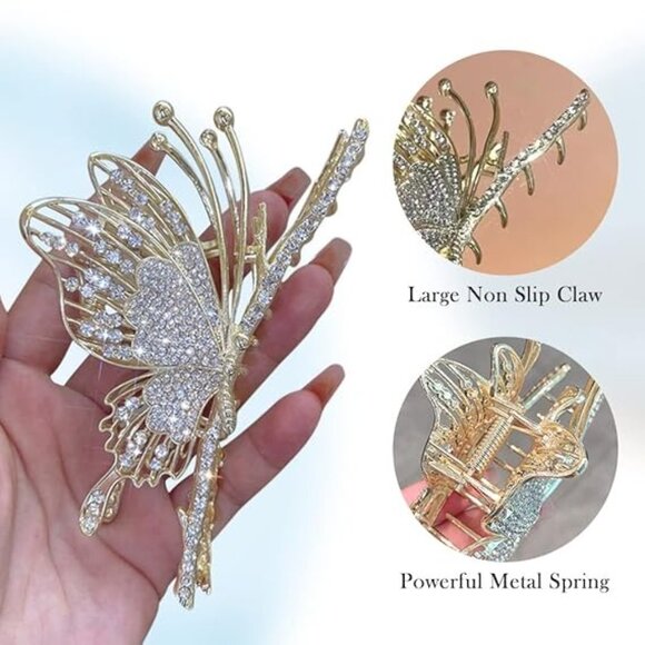 Butterfly Hair Claw Clips Set of 2 main image 6